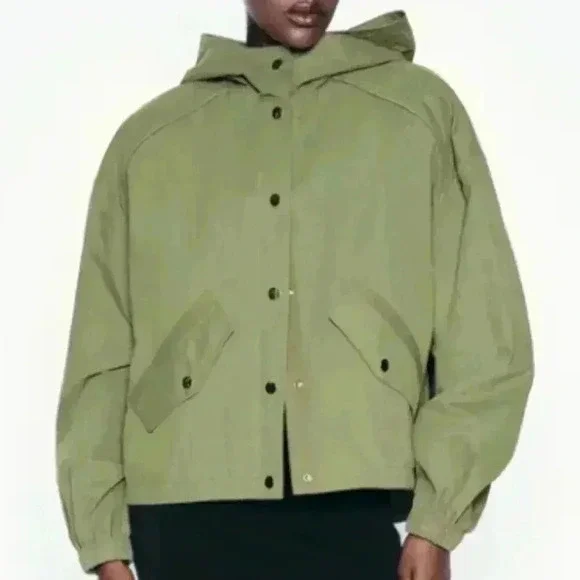 Zara Short Hooded Jacket - Picture 2 of 6